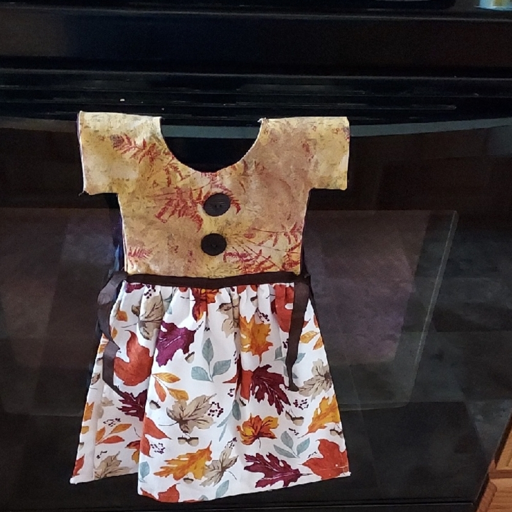 Autumn Leaf Print Oven Door Towel Dress